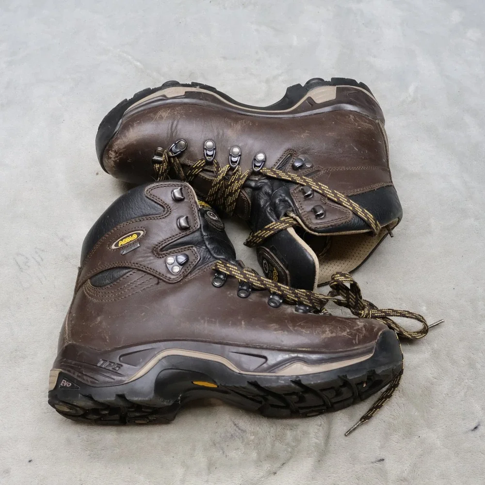 Asolo Mens 8.5 Hiking Boots Mens 8.5 Brown Leather Vibram Gore-Tex TPS 520 GV
